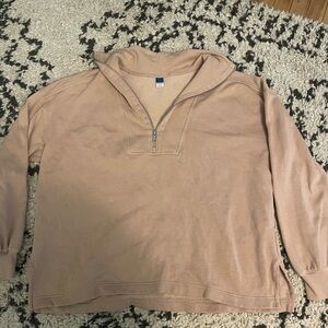 Tan quarter zip sweatshirt